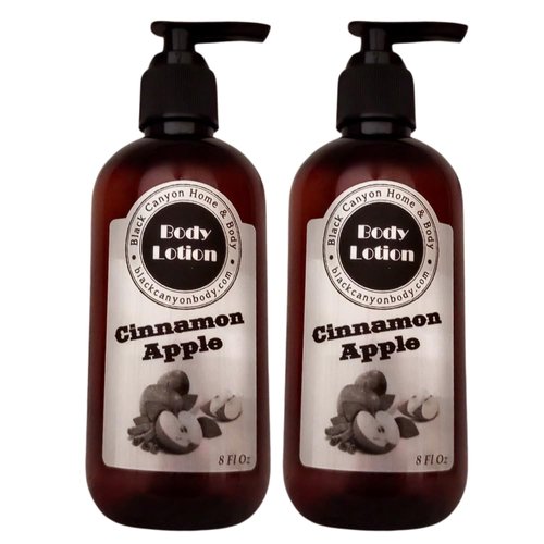 Black Canyon Cinnamon Apple Scented Luxury Body Lotion with Lanolin and Jojoba Oil, 8 Oz (2 Pack)