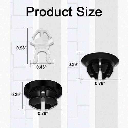 30PCS Hood Prop Rod Holder, Car Hood Support Rod, Hood Clips, Hood Car Grommet Clips, 91503-SS0-003 Car Accessories Car Engine Hood Stay Clips Suitable for Most Cars Bracket Decorative Clip