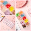 2 Pieces Nail Tip Box False Empty Nail Tips Organizer Storage Box with 10 Number Spaces Storage Case Container Nail Box Plastic Grid Box for Fingernail Crystal, Jewelry, Nail Accessories (Clear)