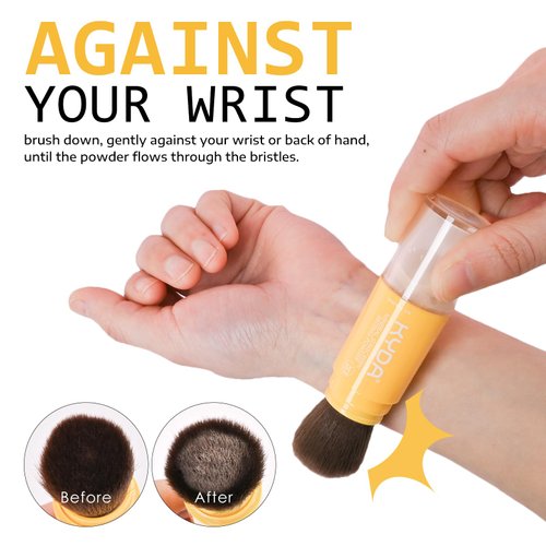 KYDA Mineral Sunscreen Setting Powder, SPF 35, Translucent, Mineral Brush Powder, Oil Control Natural Matte Finish, Lasting Lightweight Breathable, for All Skin