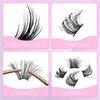 Individual Lashes Extensions Natural Look Cluster Lashes Wispy DIY Cat Eye False Eyelashes 80pcs D Curl Lashes Strips for Self Application at Home, 10 Pairs
