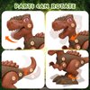 TOY Life 4-Pack Take Apart Dinosaur STEM Toys for Ages 3-12, Educational Building & Construction Set, Toddler Boys Gift, Preschool Learning Dinosaur Games with Tools