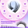 Pawotence Lash Clusters Wispy 9-16mm Individual Lashes Cluster Eyelash Extensions 192pcs Lash Extension DIY Soft Natural Eyelash Clusters with Thin Band
