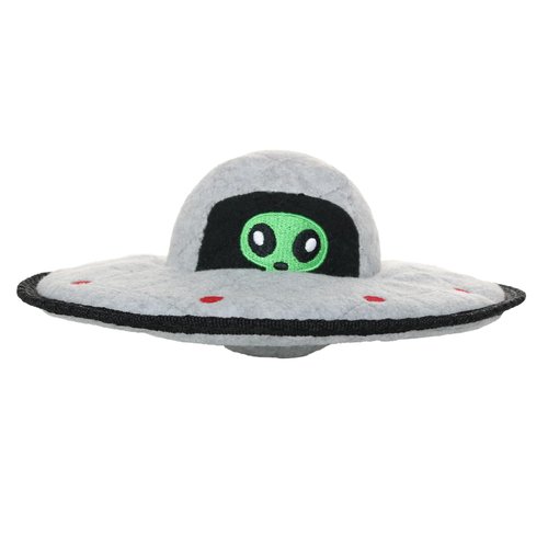 TUFFY - World's Tuffest Soft Dog Toy - Alien- UFO - Squeaker- Multiple Layers. Made Durable, Strong & Tough. Interactive Play (Tug, Toss & Fetch). Machine Washable & Floats. (Regular)