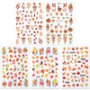 IDDFEVE Fall Nail Art Stickers, Thanksgiving Day Fox Nail Decals, 3D Self-Adhesive Maple for Autumn DIY Nail Supplies Decoration(5 Sheets)