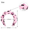 Wecoe 2pcs Skincare Headband For Washing Face Spa Makeup Face Wash Headband Cute Pink Black Cheetah Leopard Printed Puffy Sponge Bubble Headband Hair Accessories For Women Girls Kids Teens Gifts