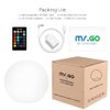 Mr.Go 8-inch Ultra-Fun LED Glowing Ball Light w/Remote, RGB Color Changing Globe Mood Lamp, 16 Colors 8 Brightness 4 Lighting Modes, Waterproof, Rechargeable & AC Adapter Power, Stunning Light Orb