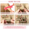 48 Pieces Hair Perm Rods Short Cold Wave Rods Plastic Perming Rods Hair Curling Rollers Curlers with Steel Pintail Comb Rat Tail Comb for Hairdressing Styling Supplies (0.51 Inch, Pink)