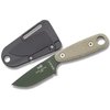 ESEE Knives Izula II Fixed Blade Knife w/Survival Kit, Sheath, Clip Plate, & Micarta Handle (Olive Drab Blade/Black Sheath/Survival Kit)