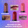 BEAUTIFUL BY KPD Ultimate Lipsticks for Women | Sheer, Frosted, Lustrous, Moisturizing | Shea Butter, Castor Oil, Candelilla & Carnauba Wax | 100% Vegan Colors Matador Red