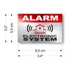 imaggge.com 12 x Security Alarm Warning Sign Stickers - Alarm - Electronic System - for Internal and External use - Protection for Home, car... - Weatherproof - Size: 3,4 x 2,2 in