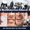Kurener Electric Shaver Razor for Men Rechargeable 100% Waterproof Rotary for Shaving with Nose Trimmer Sideburns Trimmer Face Cleaning Brush
