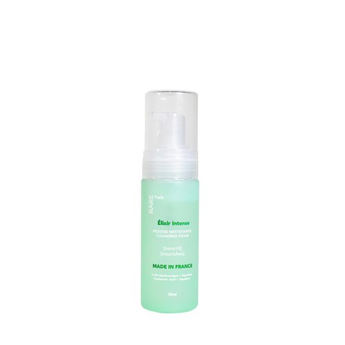 RARE Paris - Elixir Intense - Nourishing Cleansing Foam with Hyaluronic Acid and Squalane - Instant Clean - Made in France - 1,69 Fl Oz