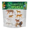 8 Pcs 2-5" Wild Life Animals Figure Playset, Realistic and Highly Detailed Tigers, Lions, Leopards Figurine with Cubs, Durable for Education and Fun Play, Perfect for Kids, Wild Animal Cake Toppers