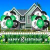 RUMIA Soccer 8th Birthday Party Decorations Soccer Happy 8th Birthday Yard Banner and 18PCS Sport Themed 8th Birthday Balloons for Boys Kids Soccer Football 8th Birthday Anniversary Party Supplies
