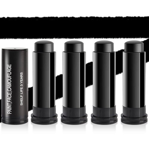 4pcs Eye Black Stick for Sports Face Paint for Sports Eye Stick Football Eye Black Face Body Paint Stick Clown Black Makeup for Baseball Softball Lacrosse Stadium Athletes Halloween Cosplay (SET A)