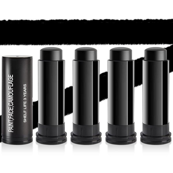 4pcs Eye Black Stick for Sports Face Paint for Sports Eye Stick Football Eye Black Face Body Paint Stick Clown Black Makeup for Baseball Softball Lacrosse Stadium Athletes Halloween Cosplay (SET A)