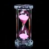 Crystal Hourglass 15/30/60 Minutes Sandglass Timers Kitchen Cooking Sand Clock Timer Home Office Christmas Birthday Present Gift Box Sand Glass (60 Minutes, Pink)