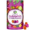 NUTRAMIN Daily Vegan Keto Multivitamin Gummies Vitamin C, D2, and Zinc for Immunity, Plant-Based, Sugar-Free, Nut-Free, Gluten-Free, with Biotin, Vitamin A, B, B6, B12 & More 90 Count, 45 Days