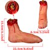 XONOR Fake Human Severed Feet Bloody Dead Body Parts Haunted House Halloween Decorations, 2-Pieces (Left and Right)