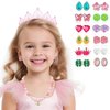 EleMirsa 24 Pairs Clip On Earrings Little Girl Party Favor Princess Clip on Earrings Dress Up Pretend Play Earrings for Little Girl Kids Toddlers Jewelry Set