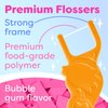 Kids Flossers 4 Pack (200 Total), Kids Floss Picks, Flossers Kids, Floss for Kids, Cute Animal Shapes, Glides Easy Between Teeth, Flosser Helps Prevent Tooth Decay & Gum Disease, Bubble Gum Flavored