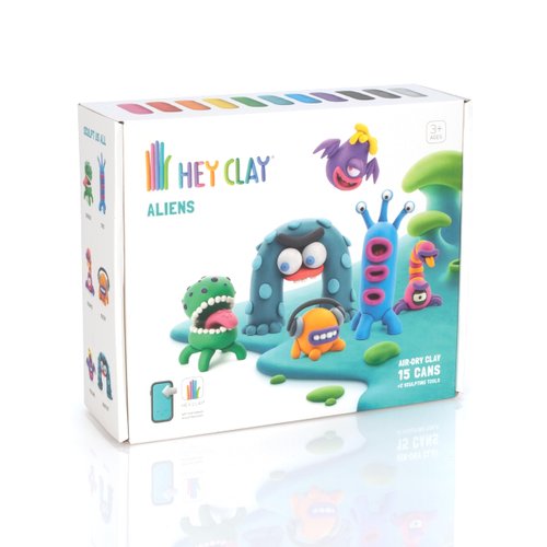 Fat Brain Toys Hey Clay Aliens - Clay Kit with Interactive App, Kids & Tweens