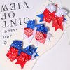Vsdski th of July Hair Bow Clips Patriotic Hair Accessories for Kids Girls, USA Flag Grosgrain Ribbon Bow Hairpins Glitter Star Hair Bows Hairgrips Alligator Clips Independence Day Decor 2PCS