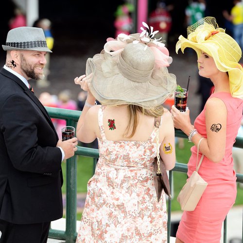 192PCS Kentucky Horse Derby Tattoos Party Favors - Horse Racing Sticker Derby Day Supplies Decorations