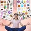 100 PCS Yoga Day Temporary Tattoos Themed Birthday Party Decorations Favors Supplies Decor Aesthetic Art Mandala Flowers Fitness Tattoo Stickers Gifts for Game Boys Girls Class School Prizes Carnival