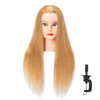Hairlink 24-26'' Mannequin Head With Human Hair Styling Training Head Dolls for Cosmetology Manikin Maniquins Practice Head with Stand (6611W2718H)