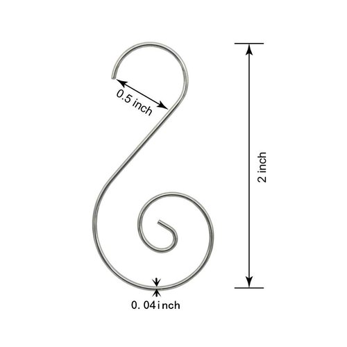 Supoice 160 Pcs Christmas Ornament Hooks Stainless Steel Christmas Ornament Hangers Perfect for Christmas Tree Decorations