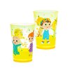 Zak Designs CoComelon Nesting Tumbler Set Includes Durable Plastic Cups with Variety Artwork, Fun Drinkware is Perfect for Kids (14.5 oz, 4-Pack, Non-BPA)