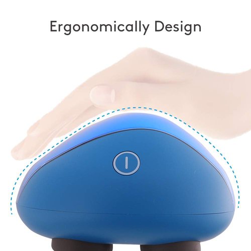 Breo Portable Mini Scalp Massager, IPX7 Waterproof Wireless Massager Octopus Head, for Scalp Stress Relief (Blue - Magnetic)