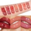Adurello Dual Ended Liquid Lipstick with Shinny Glitter Lip Gloss Moisturizing Plumping Tinted Lipgloss for Shimmer Lip Makeup (04#)