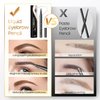 Eyebrow Pencil Microblading Eyebrow Pencil - Waterproof & Long - Lasting Eyebrow Pen for Beauty & Charming Eye Makeup With 4 Micro-Fork Tip | Stay on All Day | Vegan & Cruelty (Dark brown)