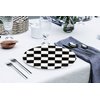 40 Pcs Race Car Birthday Party Supplies Black and White Checkered Party Supplies 7"Checkered Paper Plate,Black White Plate for Kids Car Sports Themed Racing Birthday Party Decorations (Black White)