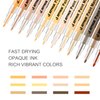 YOOHO Skin Tone Acrylic Paint Pens, Paint Markers for Wood,Glass,Fabric,Rocks Painting Paint Pens (0.7skin tone)