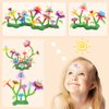 VERTOY Gifts for 3 4 5 6 Year Old Girls, Flower Garden Building Toys Set for Toddlers, STEM Preschool Activities and Gardening Pretend Playset, Stacking Game for Age 3+ Little Kids