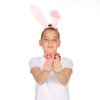 Funcredible Grey Bunny Ears and White Bunny Ears - Bunny Ears Headbands - Bunny Rabbit Cosplay Costume Accessories - Bendable Bunny Ears for Kids and Adult