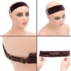 GEX Wig Grip Band with Adjustable Elastic Closure Flexible Velvet No Slip Wig grip Headbands Cap for Wigs(Brown)