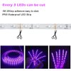 LED UV Black Light Strip Kit, Ultraviolet Waterproof IP65 16.4FT/5M 3528 300LEDs, 395nm-405nm Blacklight for DJ Bar Club Party Decor Night Fishing with 12V Power Supply