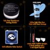 MEICOLY Sally Makeup Kit,Professional Sally Costume Corpse Bride Makeup,Light Blue Face Paint and Setting Powder Halloween Makeup Kit,Sally Face Cosplay,Liquid Eyeliner+False Eyelash+Lipstick+Sponges