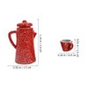 Kisangel 5pcs Dollhouse Miniature Teapot Tea Kettle Tea Cup Model Doll House Decoration Pretend Play Tea Set Food Ornament Accessories