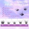 SQYlashes Eyeash Clusters DIY Lash Extensions, 100PCS Natural Individual Lashes Wispy, D Curl Clusters Eyelash Extensions (D14, 8-16mm)