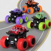AHYCS Monster Truck Toys, Friction Powered Monster Trucks for Boys, Push and Go Vehicles Toy for Kids, Inertia Vehicle, Stunt On-Road Vehicle, Great for Birthday Party Gift for Boys Girls (Orange)