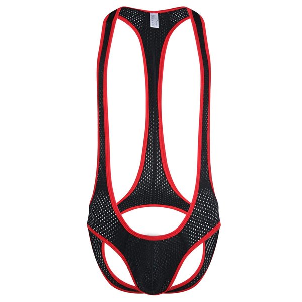 QiaTi Men's Leotard Bodysuit Stretch Wrestling Singlet Jumpsuit Thong One-Piece G-String Underwear