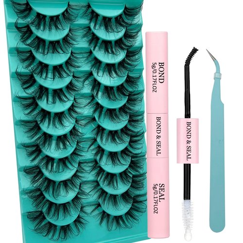 Lash Clusters Kit with 100 Pcs DIY Cluster Lashes, Lash Bond and Seal, Eyelash Applicator Tool 8-16mm Cat Eye Fluffy individual Lashes Kit for Self Application DIY at Home, by TMIELYBS