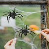 AWEELON 32 PCS Realistic Plastic Spider Toys Black Scary Spiders Halloween Prank PropsFunny Halloween Decorations(3.2x2.35 Inch)