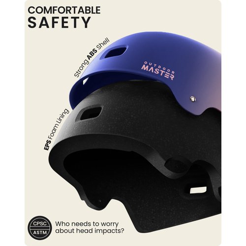 OutdoorMaster Skateboard Cycling Helmet - Two Removable Liners Ventilation Multi-Sport Scooter Roller Skate Inline Skating Rollerblading for Kids, Youth & Adults - S - Sweet Taffy